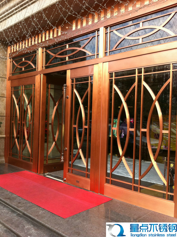 酒店古铜色地弹门06